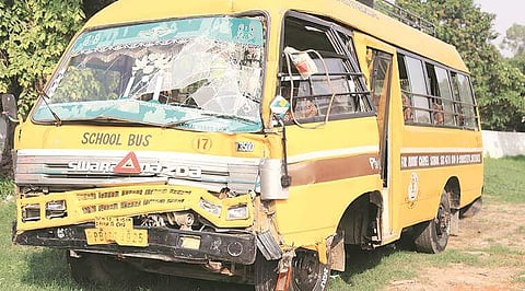 22 students injured in school bus mishap