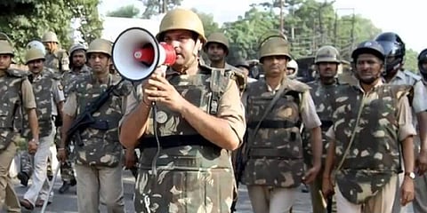 Army conducts flag march in Shillong