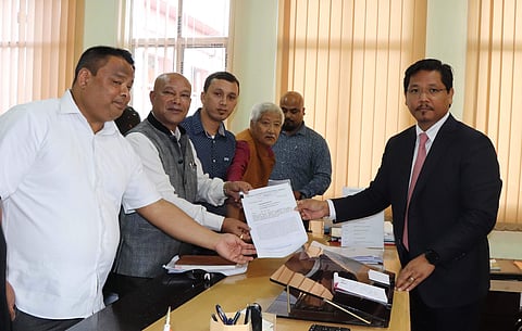 MLA Sanbor Shullai of South Shillong requested transfer of Garrison Ground to public