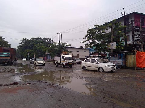 At Various Places of Dibrugarh Town Attempt to Repair Potholes of NH-37 Mere Eyewash?