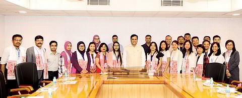 Association of Southeast Asian Nations (ASEAN) media persons call on Assam Chief Minister Sarbananda Sonowal