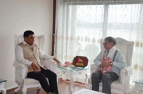 Assam Chief Minister Sarbananda Sonowal discusses Assamese cinema promotion with Amol Palekar