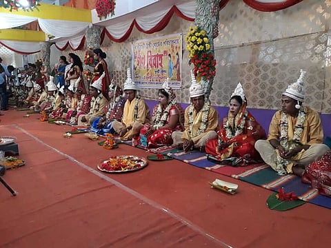 Mass marriage solemnized, 17 pairs tie nuptial knots