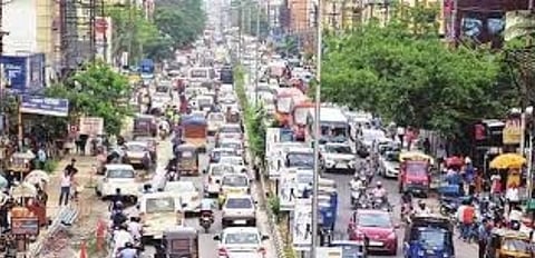 GMC Repair Works at Ambari Road, Unavoidable Traffic Congestion