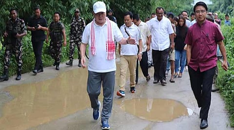 Rebia visits flood-hit Hollongi Patila village