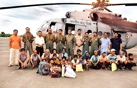 Indian Air Force Rescues People from Siang Island