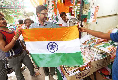 People Flocked to Buy National Flags in Jorhat