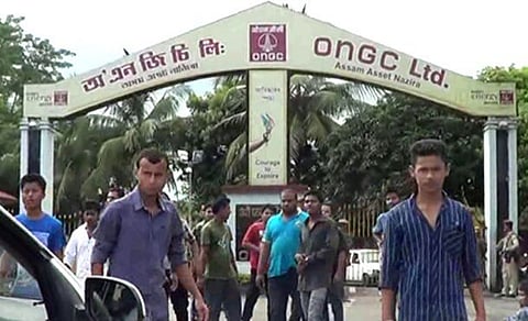 Villagers of Bebejiya stages protest against Oil and Natural Gas Corporation