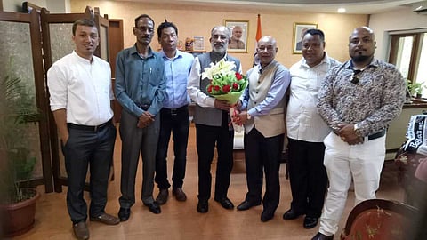 Sanbor Shullai meets Union Tourism Minister KJ Alphons, Shillong