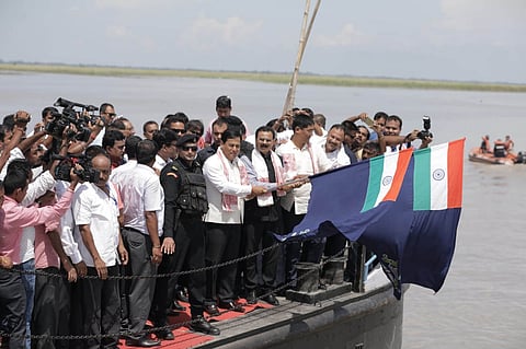 Chief Minister Sarbananda Sonowal launches new ferry vessels for Majuli