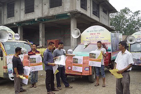 Public Health Engineering Department (PHE), Jorhat flags off Swachhta Rath