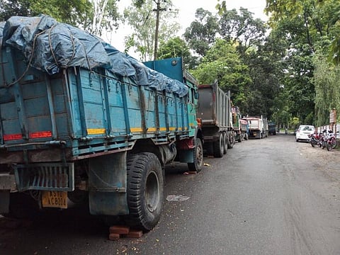 Trucks carrying stone, sand seized in Tezpur