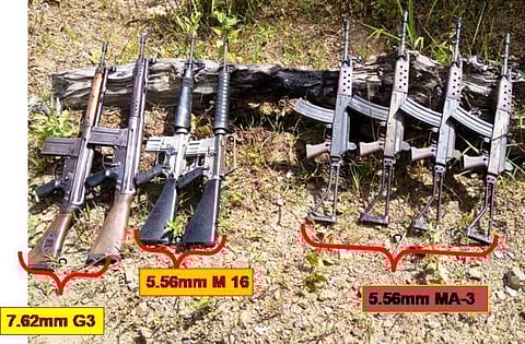 Weapons seized by Assam Rifles, Silchar