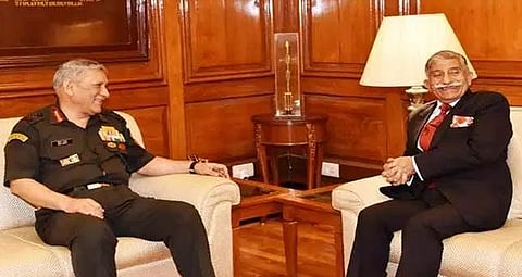 (Brig) BD Mishra Governor of Arunachal Pradesh calls on Army Chief Bipin Rawat