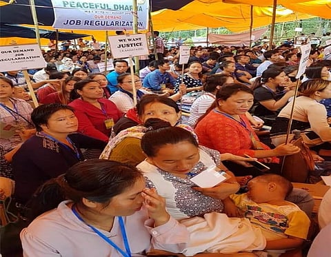 Sarva Siksha Abhiyan Teachers Launch 3-day Protest: Arunachal Pradesh
