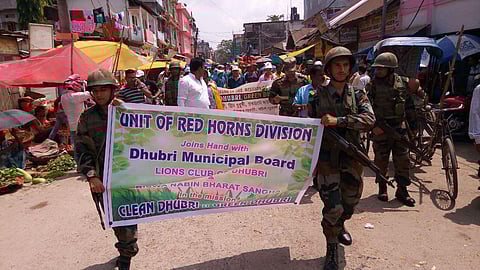 Army joins campaign to make Dhubri town clean, plastic free