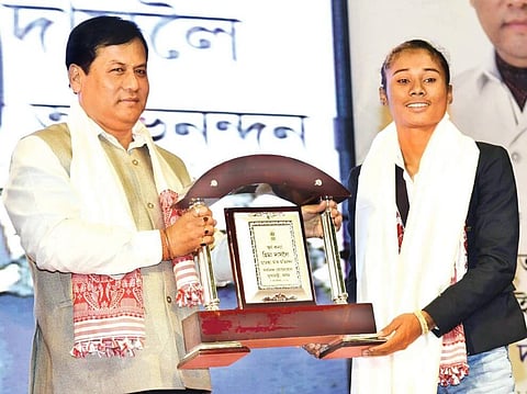 AASU Gives Athlete Hima Das a Warm Reception