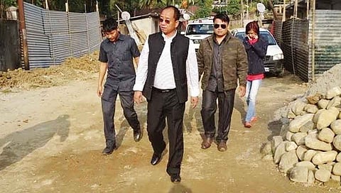 Local MLA Techi Kaso Takes Stock of Railway Bridge Construction