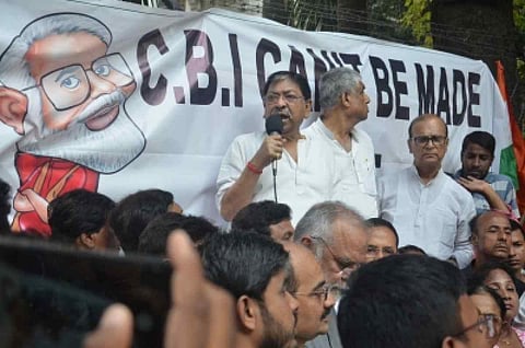 Bengal Congress protests outside CBI office