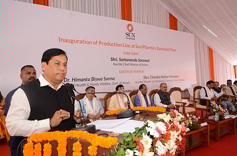CM Sarbananda Sonowal inaugurates new plant of Sun Pharma at Palashbari