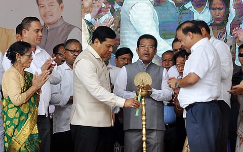 Sarbananda Sonowal Launches Swahid Kushal Konwar Sarbajanin Briddha Pension Asoni