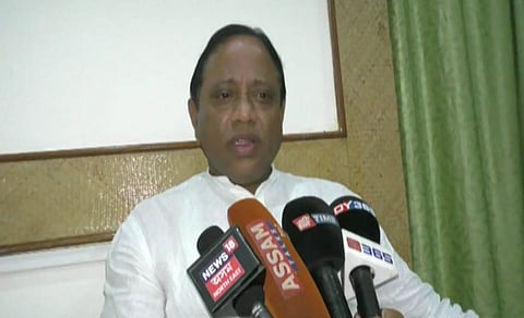 Parimal Suklabaidya lays foundation stone of PWD Road between Panibhora and Malugram