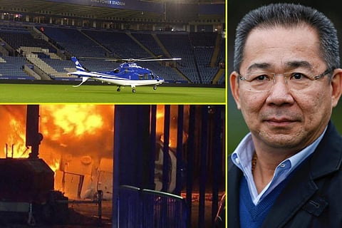 Leicester City owner’s helicopter crashes after match