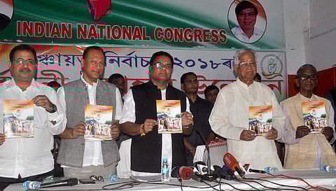 Assam Pradesh Congress Committee (APCC)releases panchayat poll manifesto