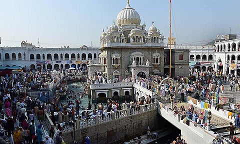 Sikh Pilgrims Gather in Gurdwara Panja Sahib