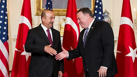 Mike Pompeo Meets Turkish Foreign Minister Mevlut Cavusoglu