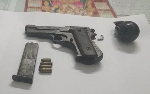 Arms and ammunition recovered by Assam Riffles