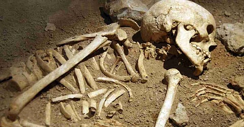 Skeletons found while digging earth at Gandhi Basti in Guwahati