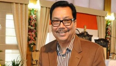 Deputy Chief Minister of Arunachal Pradesh Chowna Mein takes part in Chhat Puja celebration