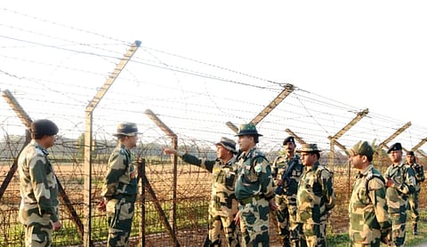 BSF IG reviews security measures along Karimganj border