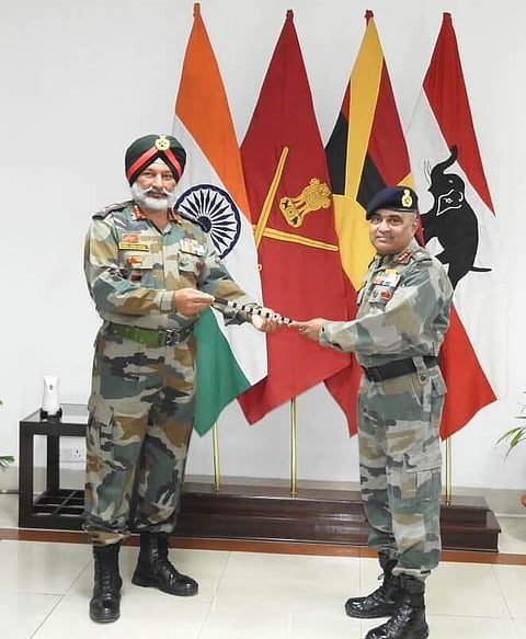 Change of guard of Gajraj Corps from Lt Gen Gurpal Singh Sangha to Lt Gen Manoj Pande