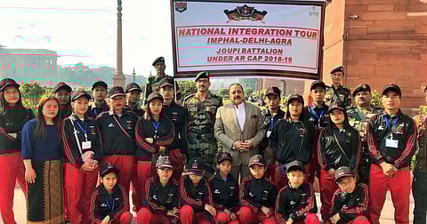 Children from remote area in Manipur call on DoNER Minister