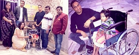 Wheel chair donated by Rotary Club of Green Land Silchar