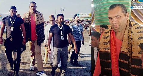 Dalip Singh Rana aka 'The Great Khali' reaches Dwijing Festival in Chirang
