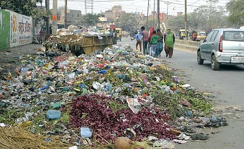 Garbage heap has become a source of environmental pollution in Dibrugarh