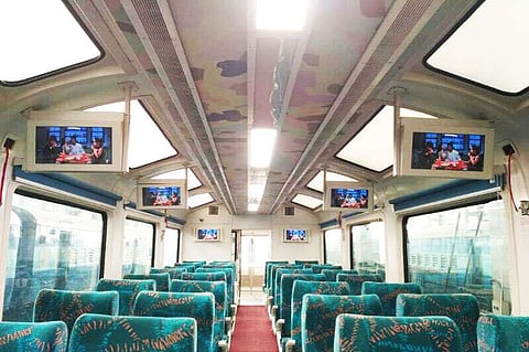 Vistadome coaches for a scenic train journey in routes having scenic beauty