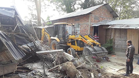 Darrang district administration conducts eviction drive against illegal encroachers