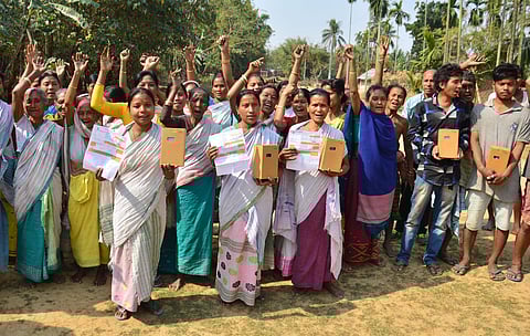 Protest against Assam Power Distribution Corporation Limited