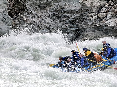 Rafting expedition by Army from Aalo military station in West Siang district