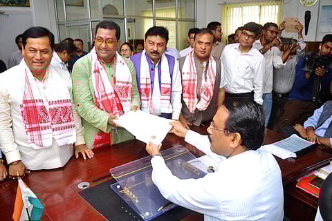 Rupak Sarma, Pradyut Bordoloi file nominations to Nagaon Returning Officer
