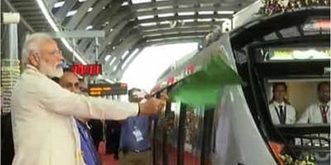 Modi inaugurates Ahmedabad metro’s first phase