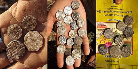 Several antique Ahom-Turkish Dynasty coins recovered in Charaideo District