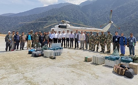 Polling officials airlifted to remote polling booths in Arunachal Pradesh