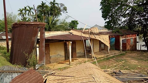Century-old rural school Banskandi Madhyabanga School in shambles