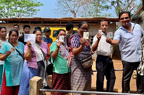 Chief Minister Conrad K Sangma casts vote in Tura