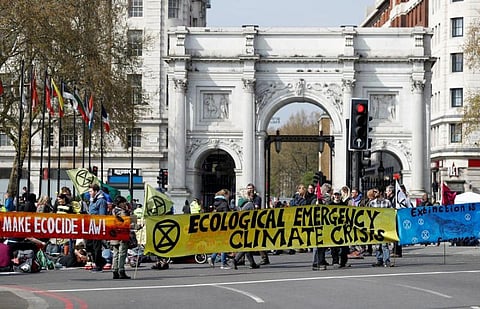 Thousands Block London Roads In Climate Protests